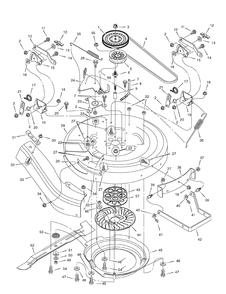 Mower Housing Diagram and Parts List for 7800291-312006X78C 2008 Briggs and Stratton Lawn Tractor